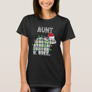 Weihnachts-Tante-Bär Schwarz Weiß Kariert Xmas Pas T-Shirt