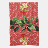 Weihnachts-Tanz Baby Angels auf Schneeflocken Geschirrtuch (Vertikal)