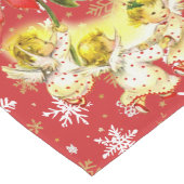 Weihnachts-Tanz Baby Angels auf Schneeflocken Großer Tischläufer (Ecke)