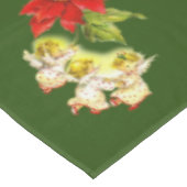 Weihnachts-Tanz-Engel auf Grün Tischdecke (Schrägansicht)