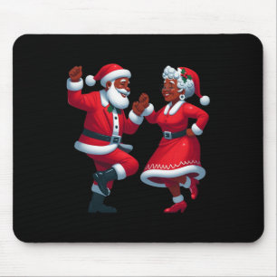 Weihnachts-Tanz Schwarzen Amerikaner Santa Mrs. Mousepad