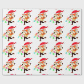 Weihnachts-Tanzfox Custom Geschenkpapier (Flach)