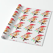 Weihnachts-Tanzfox Custom Geschenkpapier (Ungerollt)