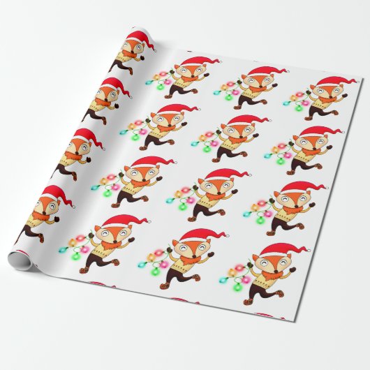 Weihnachts-Tanzfox Custom Geschenkpapier (Ungerollt)