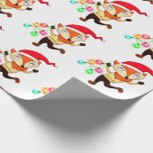 Weihnachts-Tanzfox Custom Geschenkpapier (Ecke)