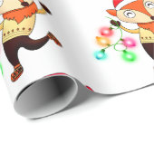 Weihnachts-Tanzfox Custom Geschenkpapier (Rolleneckpunkt)