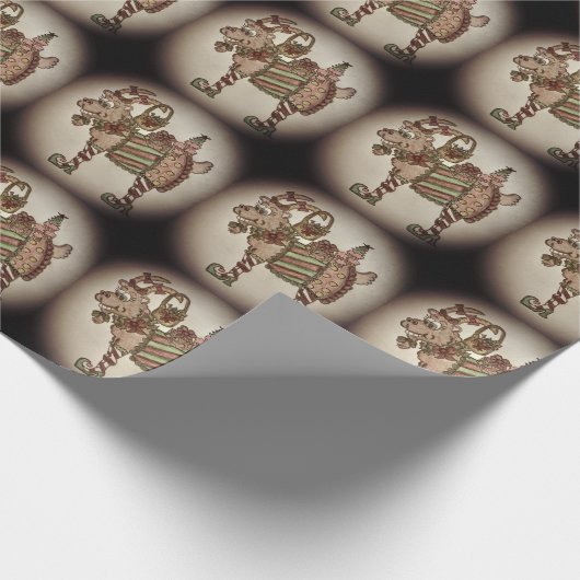 Weihnachts-Tanzpapier Geschenkpapier (Ecke)