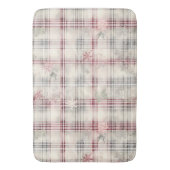 Weihnachts-Tartan-Blumendesign Serie #13 Badematte (Vorderseite Vertikal)