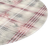Weihnachts-Tartan-Blumendesign Serie #13 Schneidebrett (Ecke)