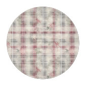Weihnachts-Tartan-Blumendesign Serie #13 Schneidebrett (Vorderseite)