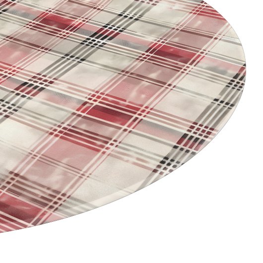 Weihnachts-Tartan-Blumendesign Serie #15 Schneidebrett (Ecke)