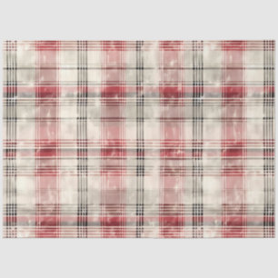 Weihnachts-Tartan-Blumendesign Serie #15 Seidenpapier