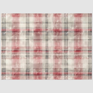 Weihnachts-Tartan-Blumendesign Serie #15 Seidenpapier