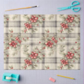 Weihnachts-Tartan-Blumendesign Serie #19 Seidenpapier (Basteln)