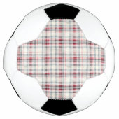 Weihnachts-Tartan-Blumendesign Serie #24 Fußball (Vorderseite)