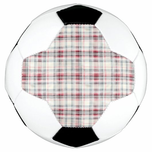 Weihnachts-Tartan-Blumendesign Serie #24 Fußball (Vorderseite)