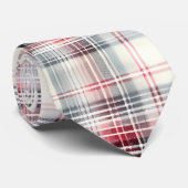 Weihnachts-Tartan-Blumendesign Serie #24 Krawatte (Gerollt)