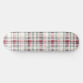 Weihnachts-Tartan-Blumendesign Serie #24 Skateboard (Horizontal)