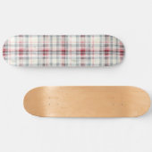 Weihnachts-Tartan-Blumendesign Serie #24 Skateboard (Horizontal)