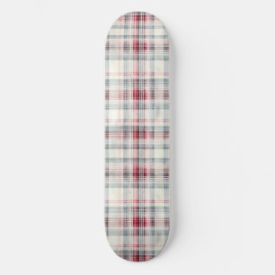 Weihnachts-Tartan-Blumendesign Serie #24 Skateboard