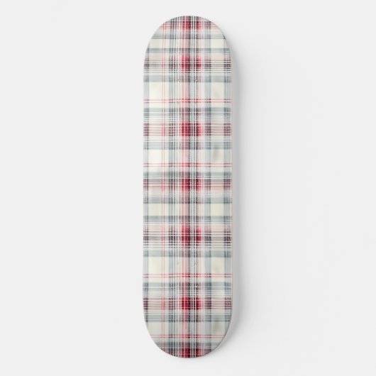 Weihnachts-Tartan-Blumendesign Serie #24 Skateboard (Vorderseite)