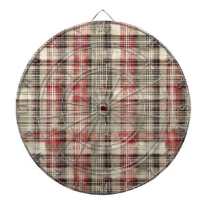 Weihnachts-Tartan-Blumendesign-Serie #2 Dartscheibe
