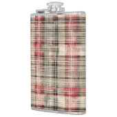 Weihnachts-Tartan-Blumendesign-Serie #2 Flachmann (Links)