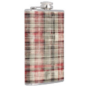 Weihnachts-Tartan-Blumendesign-Serie #2 Flachmann (Rechts)