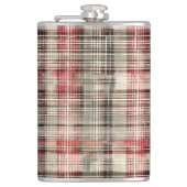 Weihnachts-Tartan-Blumendesign-Serie #2 Flachmann (Vorderseite)