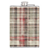 Weihnachts-Tartan-Blumendesign-Serie #2 Flachmann (Rückseite)