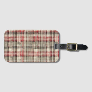 Weihnachts-Tartan-Blumendesign-Serie #2 Gepäckanhänger