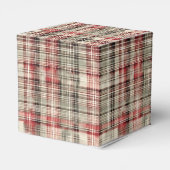 Weihnachts-Tartan-Blumendesign-Serie #2 Geschenkschachtel (Rückseite)