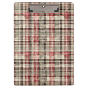 Weihnachts-Tartan-Blumendesign-Serie #2 Klemmbrett
