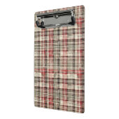 Weihnachts-Tartan-Blumendesign-Serie #2 Mini Klemmbrett (Gewinkelt2)