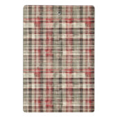 Weihnachts-Tartan-Blumendesign-Serie #2 Mini Klemmbrett (Rückseite)