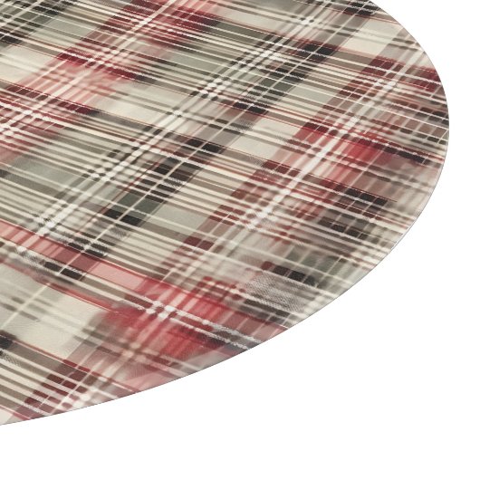 Weihnachts-Tartan-Blumendesign-Serie #2 Schneidebrett (Ecke)