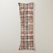 Weihnachts-Tartan-Blumendesign-Serie #2 Seitenschläferkissen (Vorderseite Vertikal)