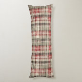 Weihnachts-Tartan-Blumendesign-Serie #2 Seitenschläferkissen (Rückseite (Vertikal))