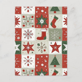 Weihnachts-Tartan Feiertagspostkarte