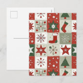 Weihnachts-Tartan Feiertagspostkarte (Vorne/Hinten)