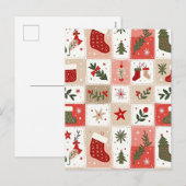 Weihnachts-Tartan Feiertagspostkarte (Vorne/Hinten)