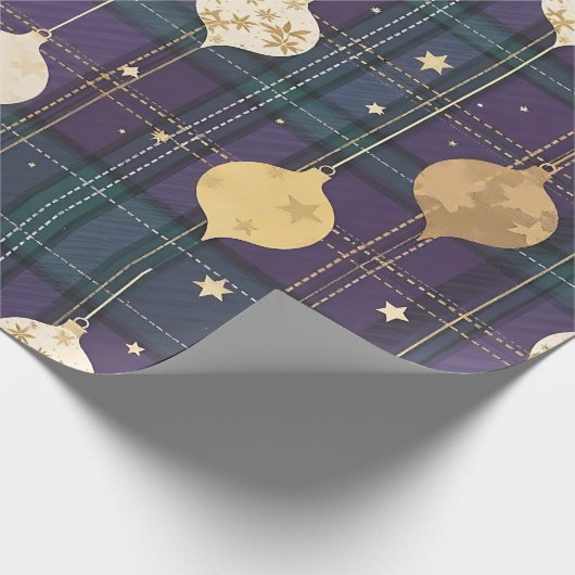 Weihnachts-Tartan Geschenkpapier (Ecke)