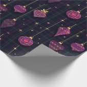 Weihnachts-Tartan Geschenkpapier (Ecke)