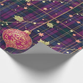 Weihnachts-Tartan Geschenkpapier (Ecke)