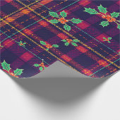 Weihnachts-Tartan Geschenkpapier (Ecke)