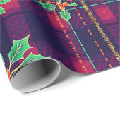 Weihnachts-Tartan Geschenkpapier (Rolleneckpunkt)