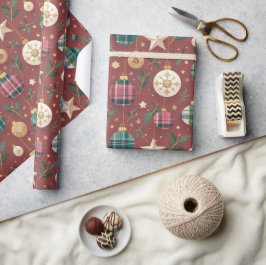 Weihnachts-Tartan Geschenkpapier