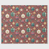 Weihnachts-Tartan Geschenkpapier (Flach)