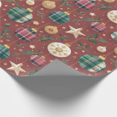 Weihnachts-Tartan Geschenkpapier (Ecke)