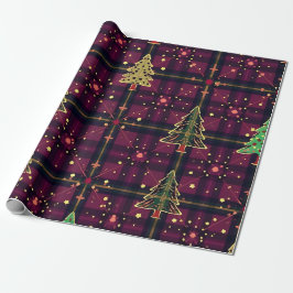 Weihnachts-Tartan Geschenkpapier